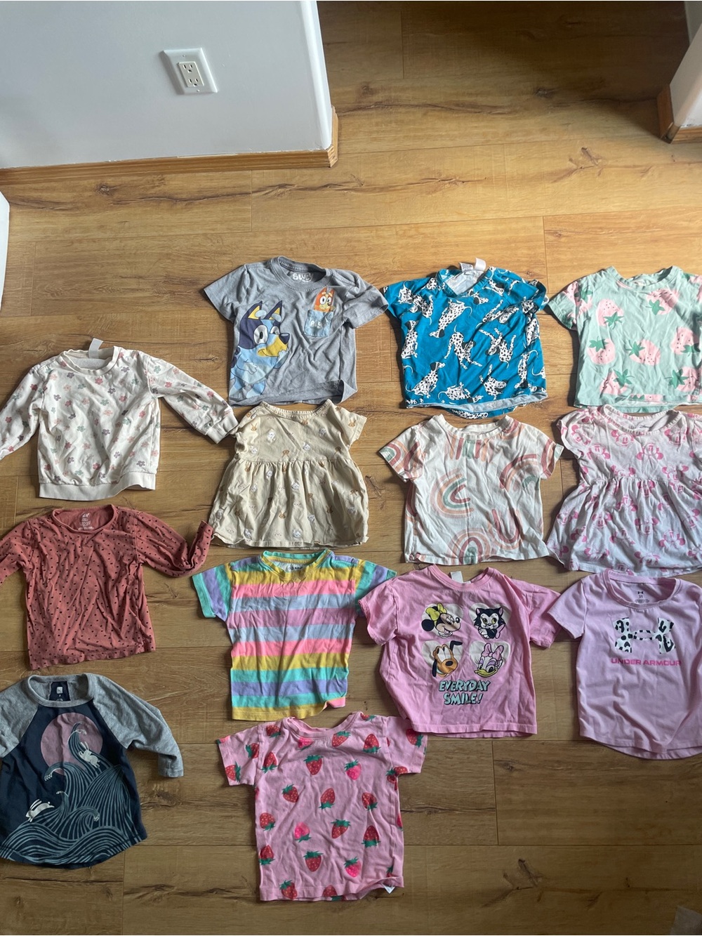 Toddler Girls Assorted Cute Tops & Tees - Mixed Colors